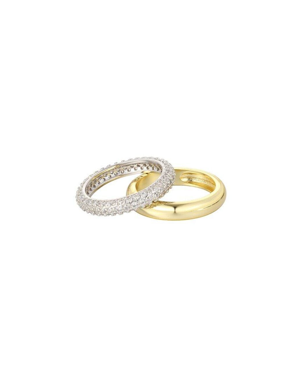Adornia White 14K Plated Ring