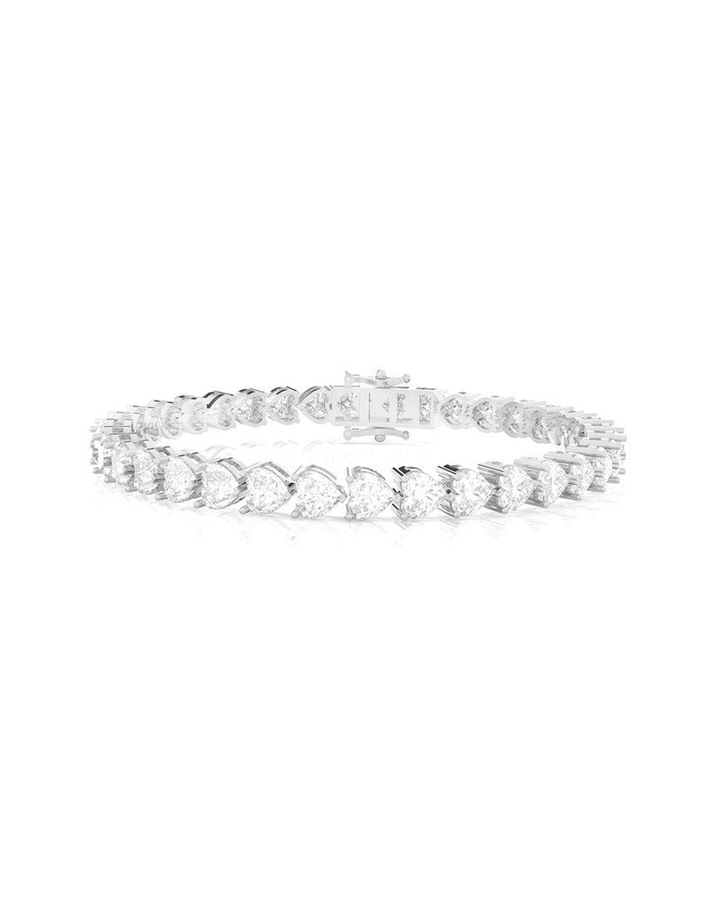 Amairah White 14K 15.00 Ct. Tw. Lab-Grown Diamond Tennis Bracelet