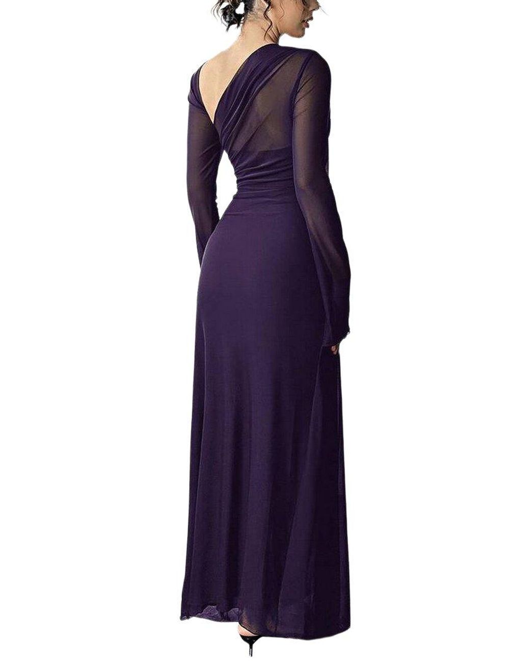 XIRELLI Blue Solid Maxi Dress