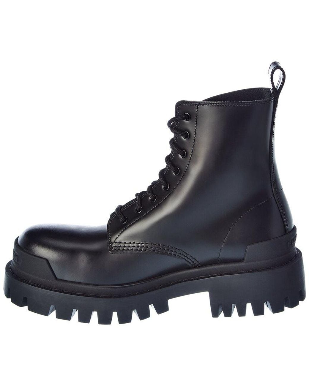 Balenciaga Black Strike Leather Boot