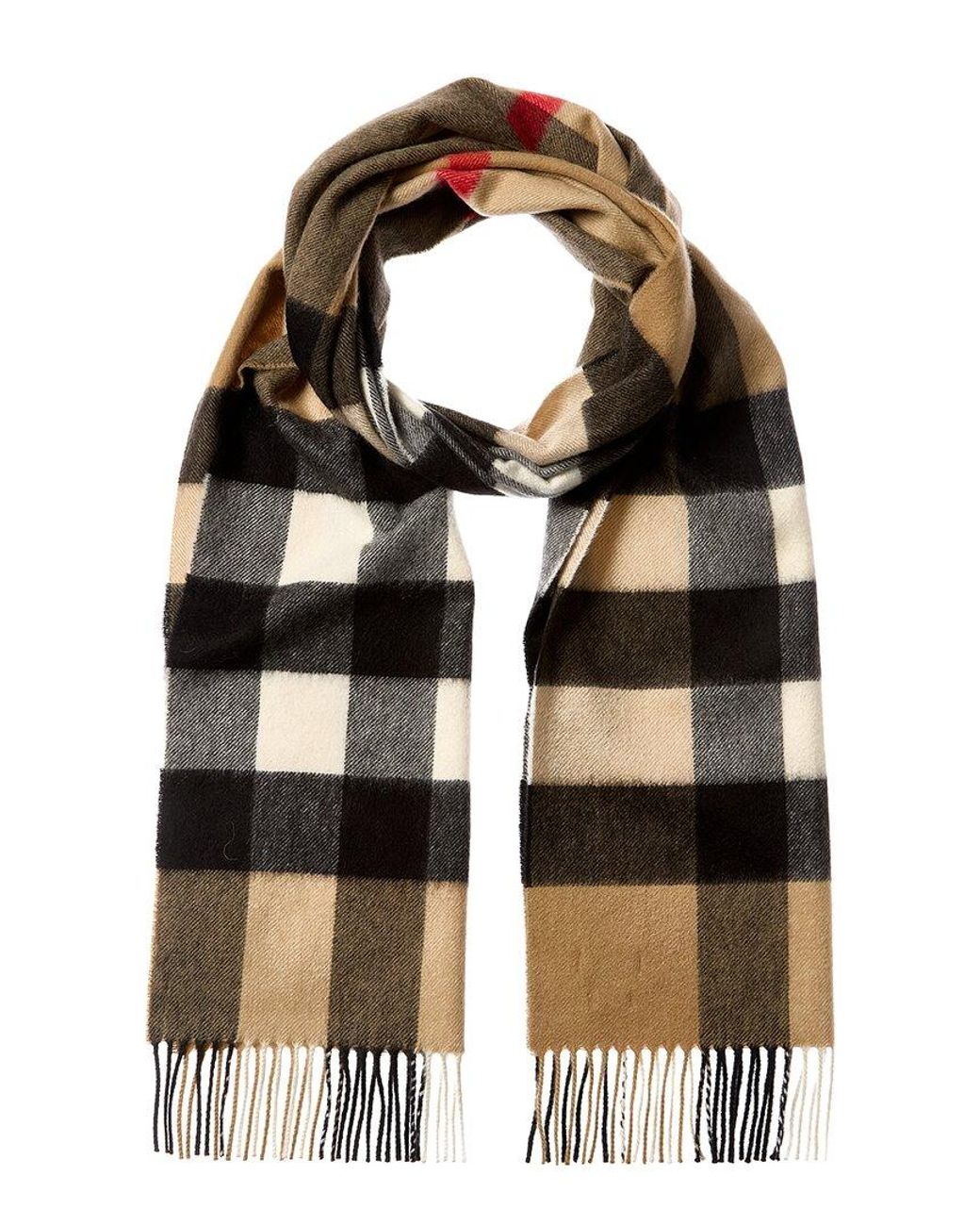 Burberry Vintage Check Cashmere Scarf in Black Lyst