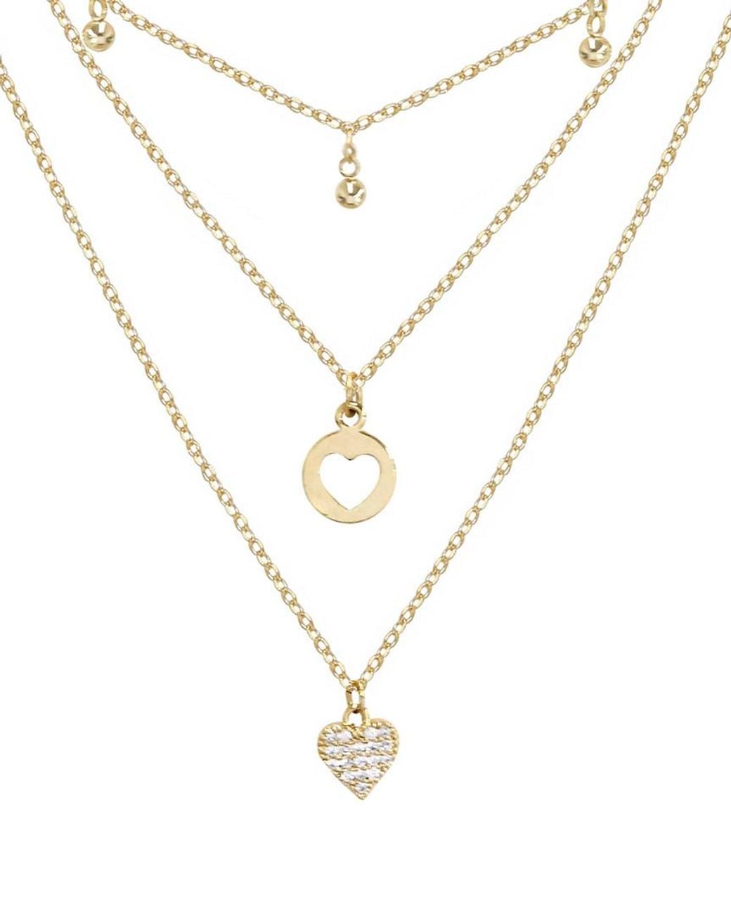 Ettika White Plated Multi Layered Dainty Chain Necklace