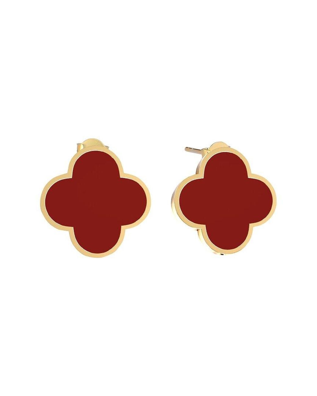 Gabi Rielle Red 14K Over Agate Stackable Earring