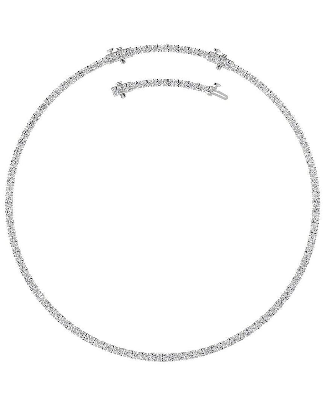 Lab Grown Diamonds White 14K 19.00 Ct. Tw. Lab-Grown Diamond Tennis Necklace
