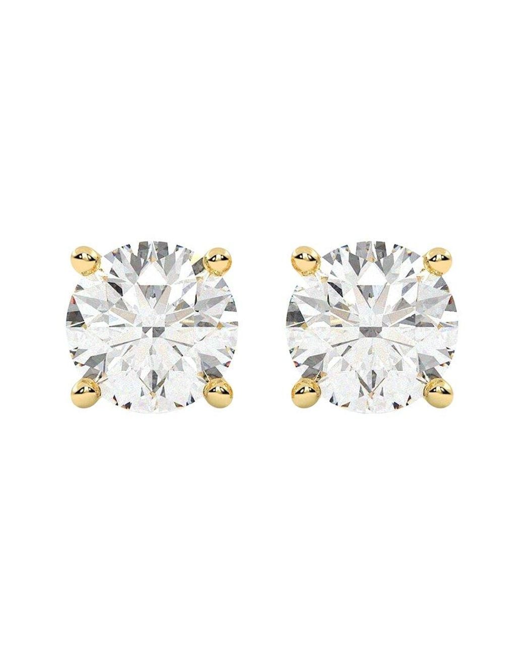 Diamond Select Cuts Metallic 14K 2.00 Ct. Tw. Diamond Earrings