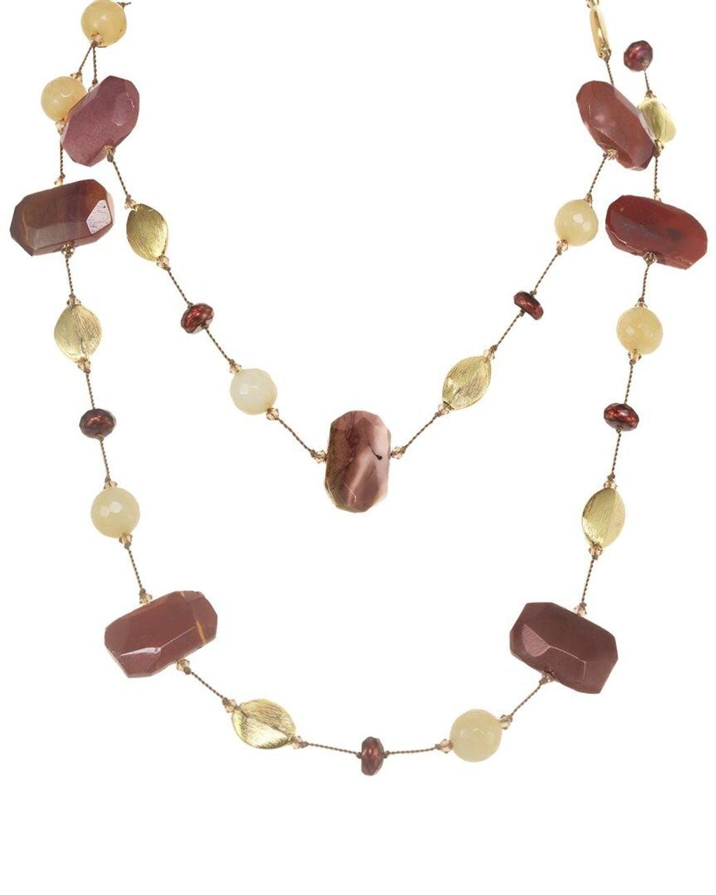 Margo Morrison Metallic Vermeil Gemstone & Pearl Necklace