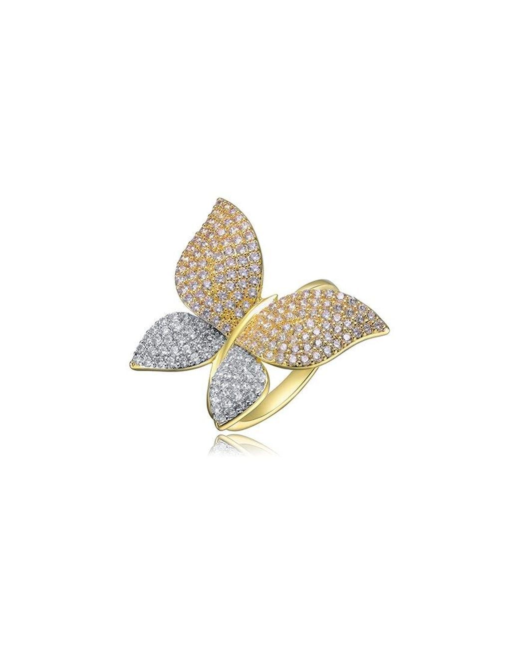 Genevive Jewelry White 14K Over Cz Ring