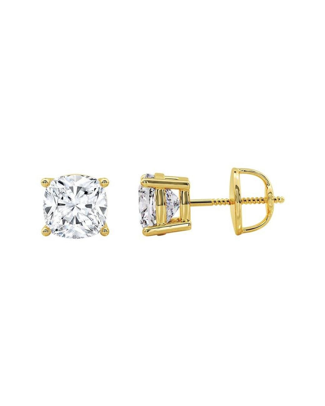 Lab Grown Diamonds Metallic 14K 5.00 Ct. Tw. Lab-Grown Diamond Earrings