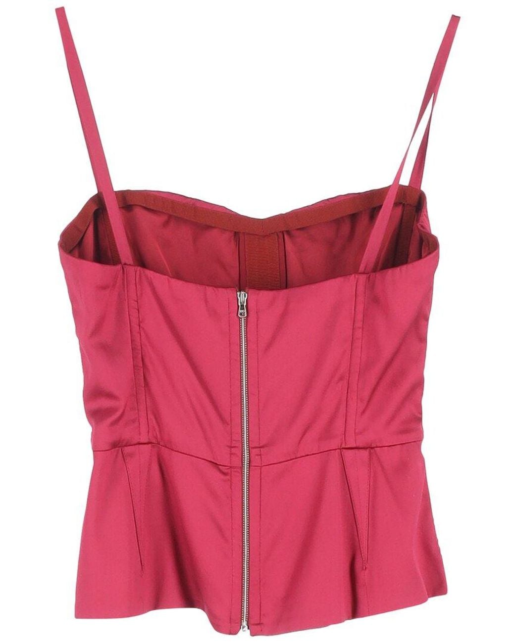 Dolce & Gabbana Pink Back-Zipped Bustier Top, Size It (Authentic Pre-Loved)