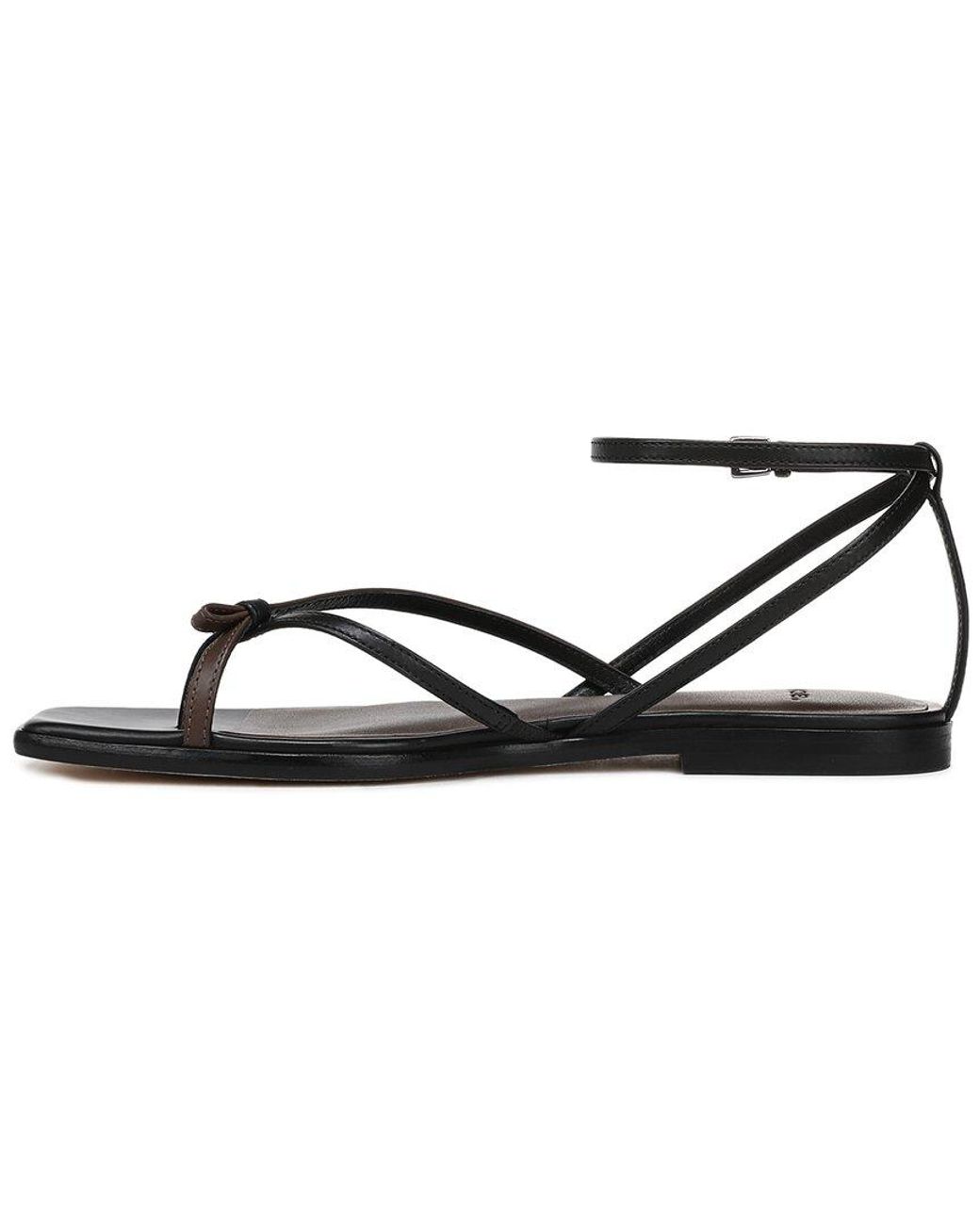Vince Metallic Ali Leather Thong Sandal
