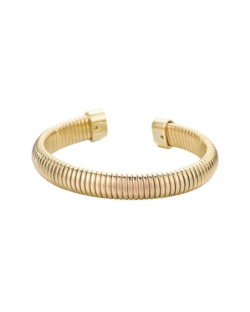 Adornia Metallic Omega Coil Cuff Bracelet