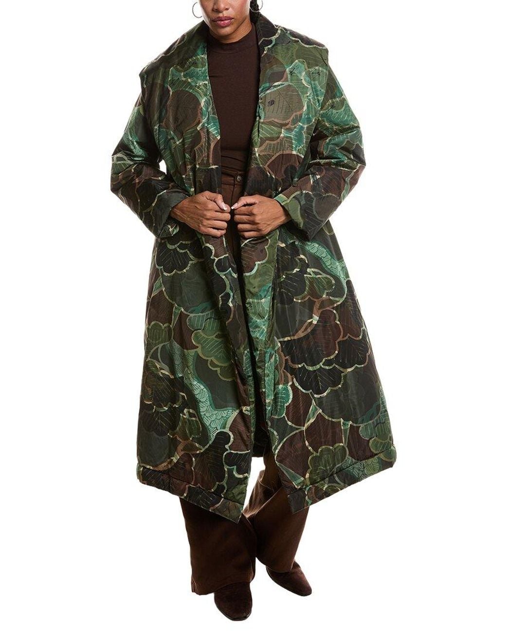 Diane von Furstenberg Green Kimora Coat
