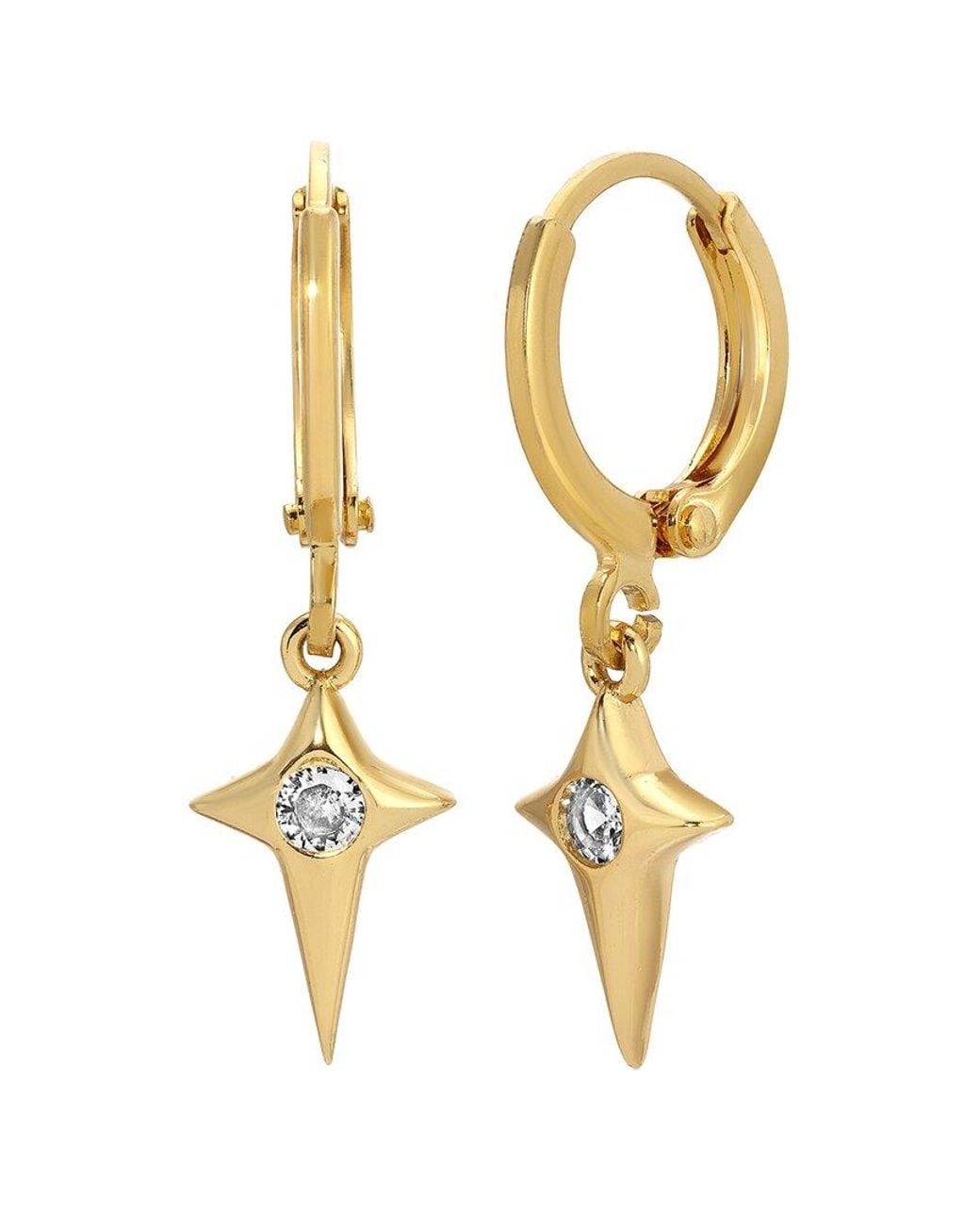 Eye Candy LA Metallic Cz Huggie Earring Set