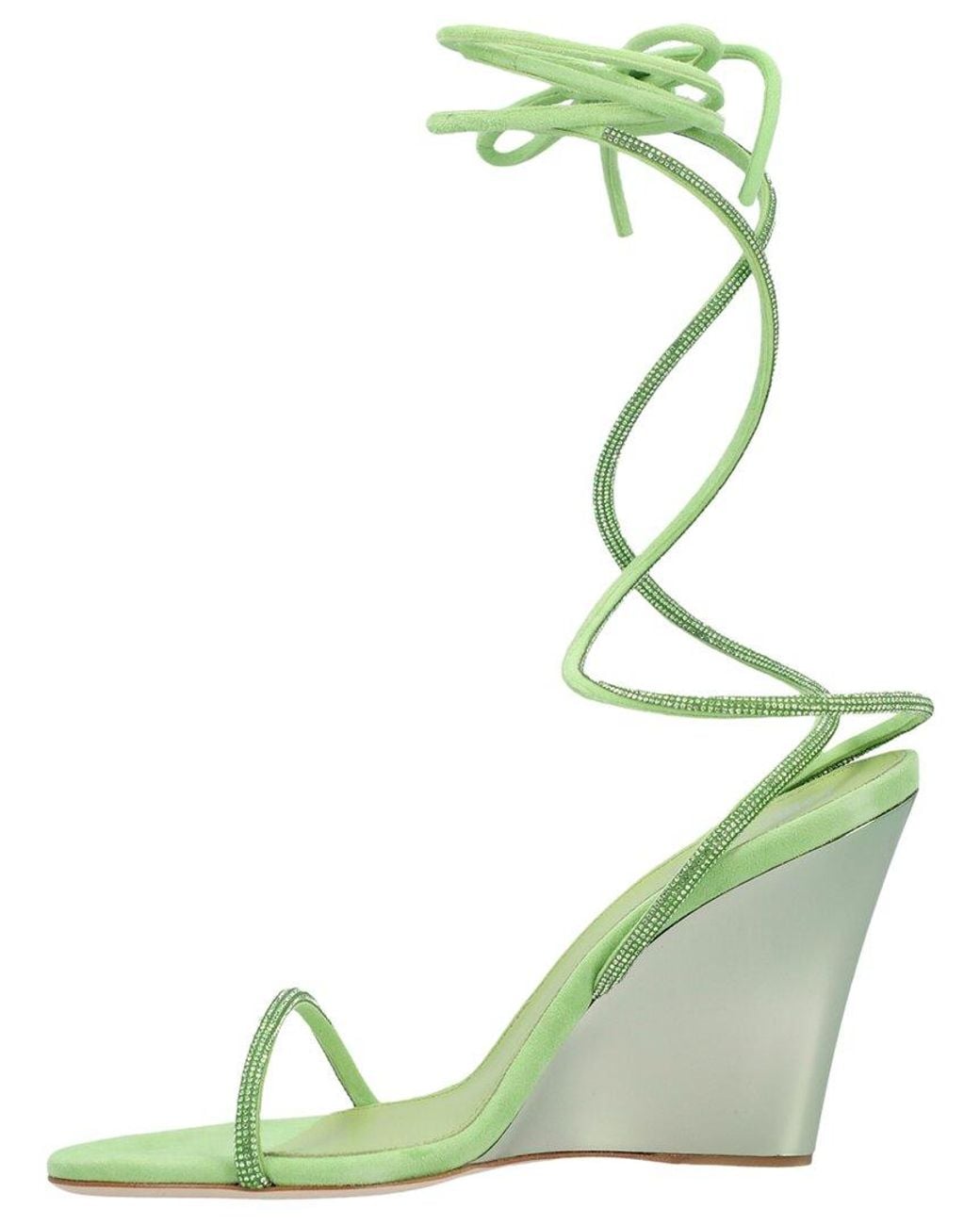 Paris Texas Green Willow Leather Sandal