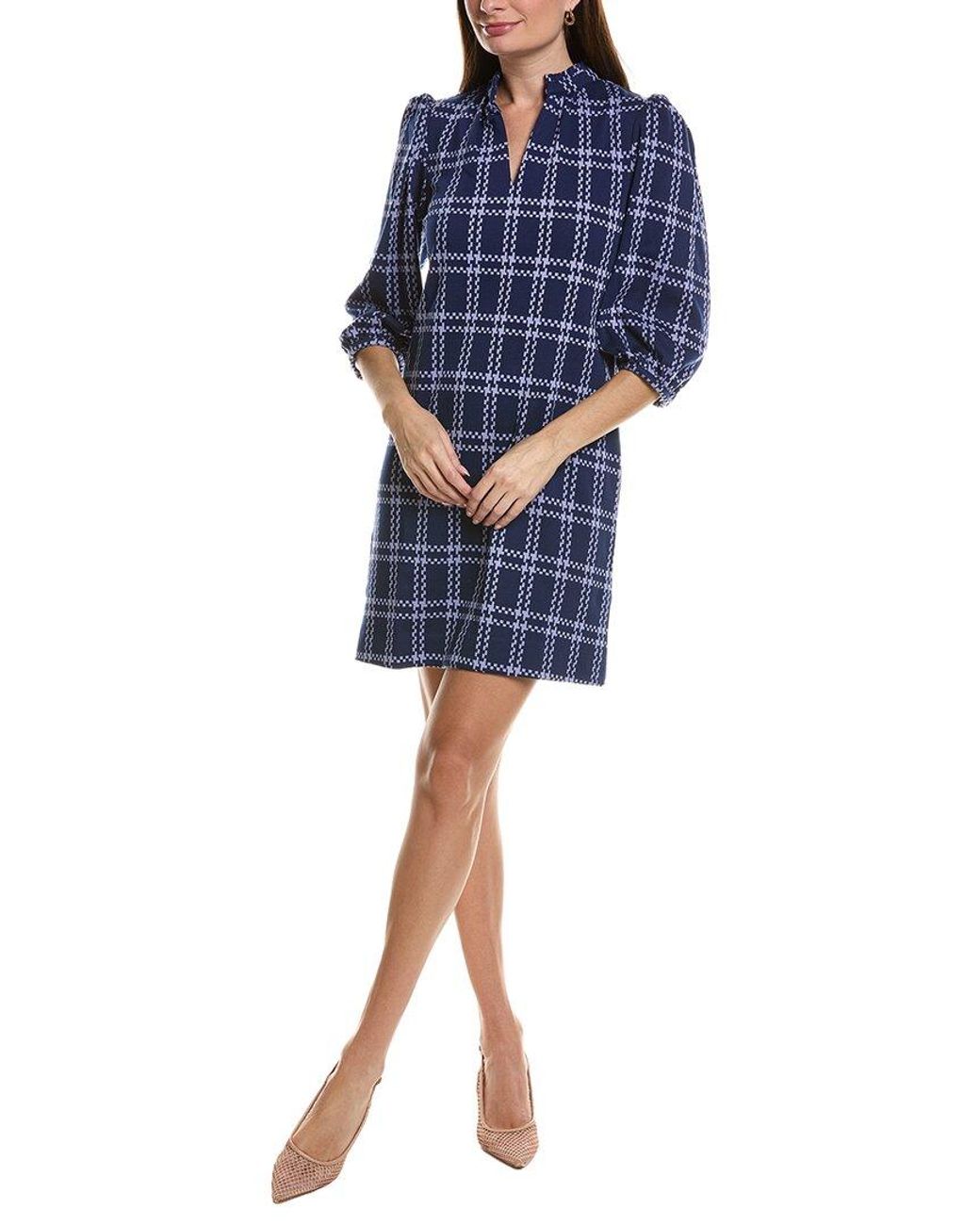 tyler boe Blue Sherri Knit Crossings Dress