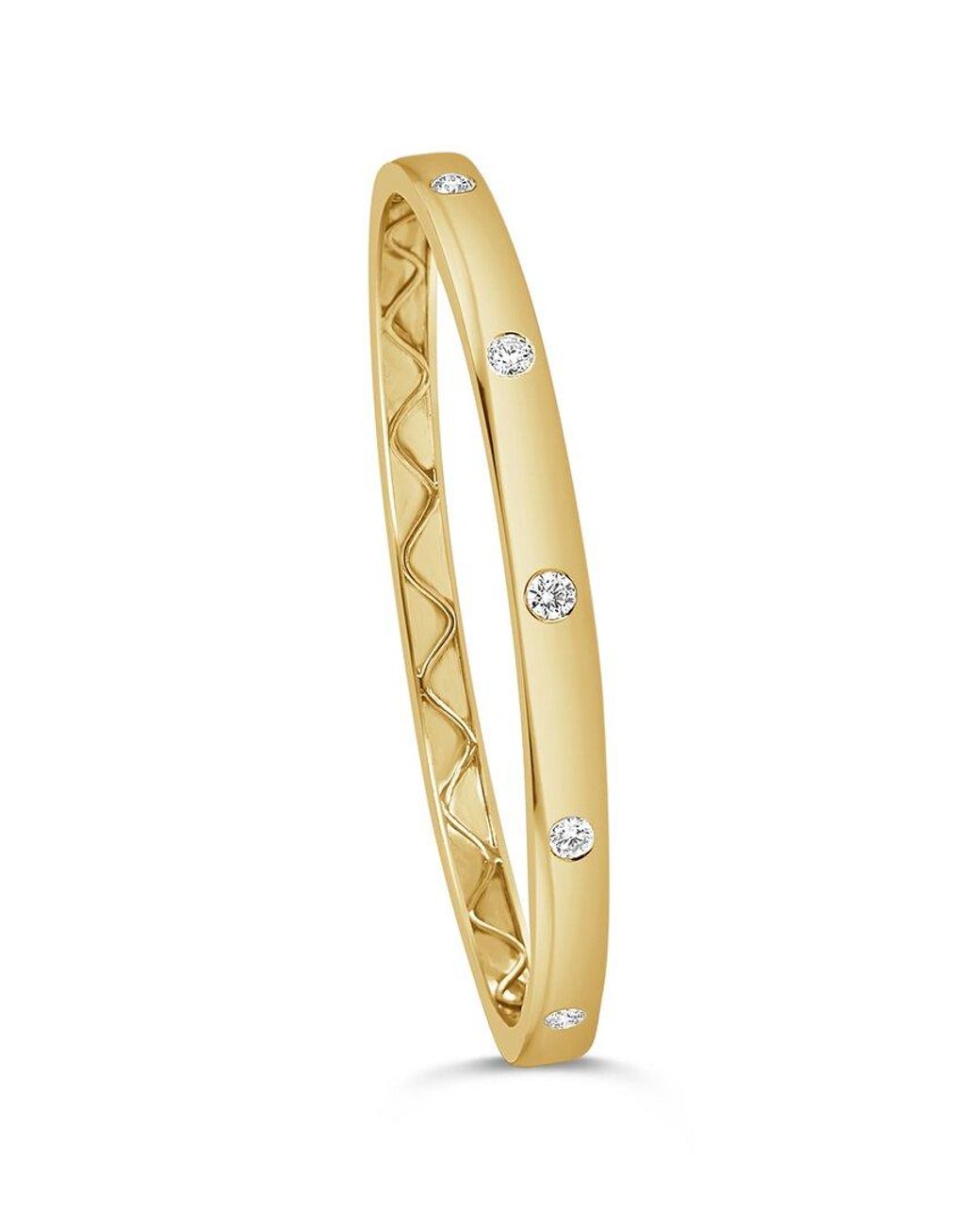 Sabrina Designs Metallic 14K 0.42 Ct. Tw. Diamond 5-Stone Bangle Bracelet