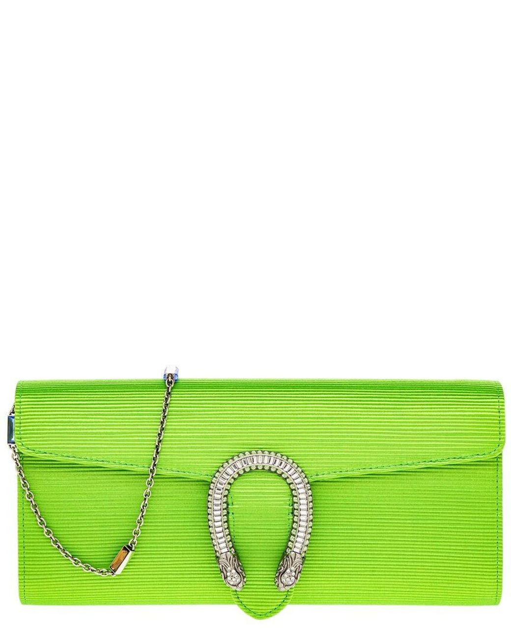Gucci Dionysus Small Shoulder Bag, Green, Fabric