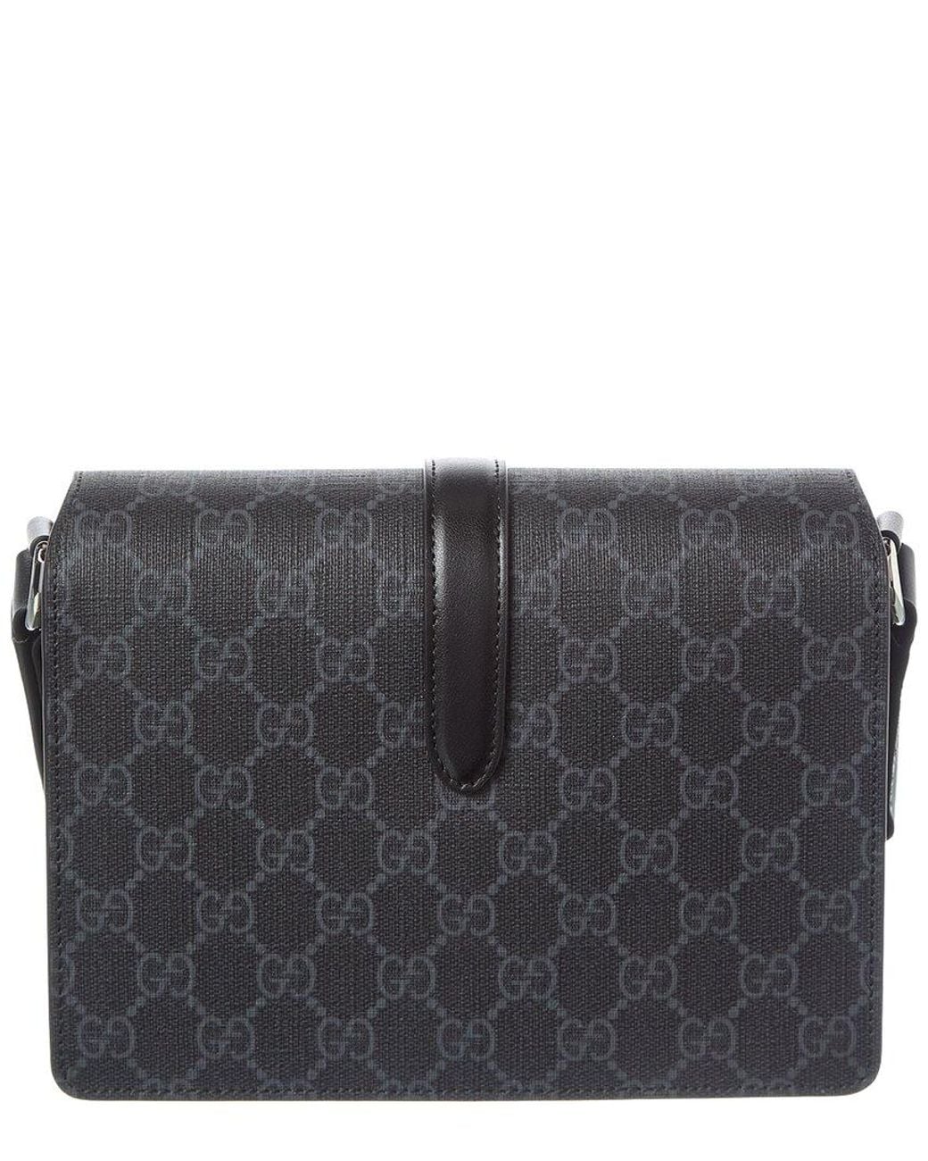 Gucci Gray Gg Supreme Canvas & Leather Mini Bag for men