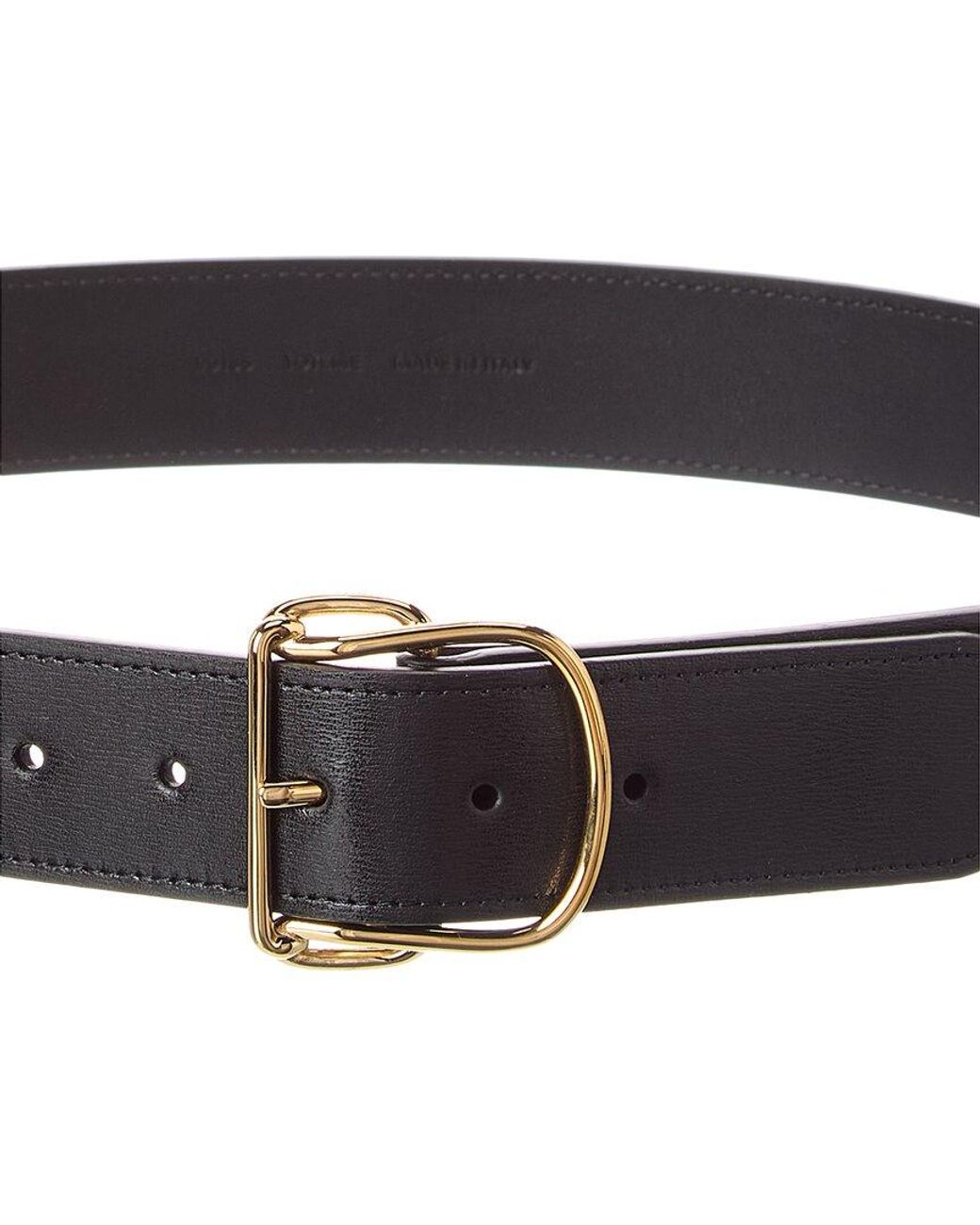 Totême Black Swirl Leather Belt