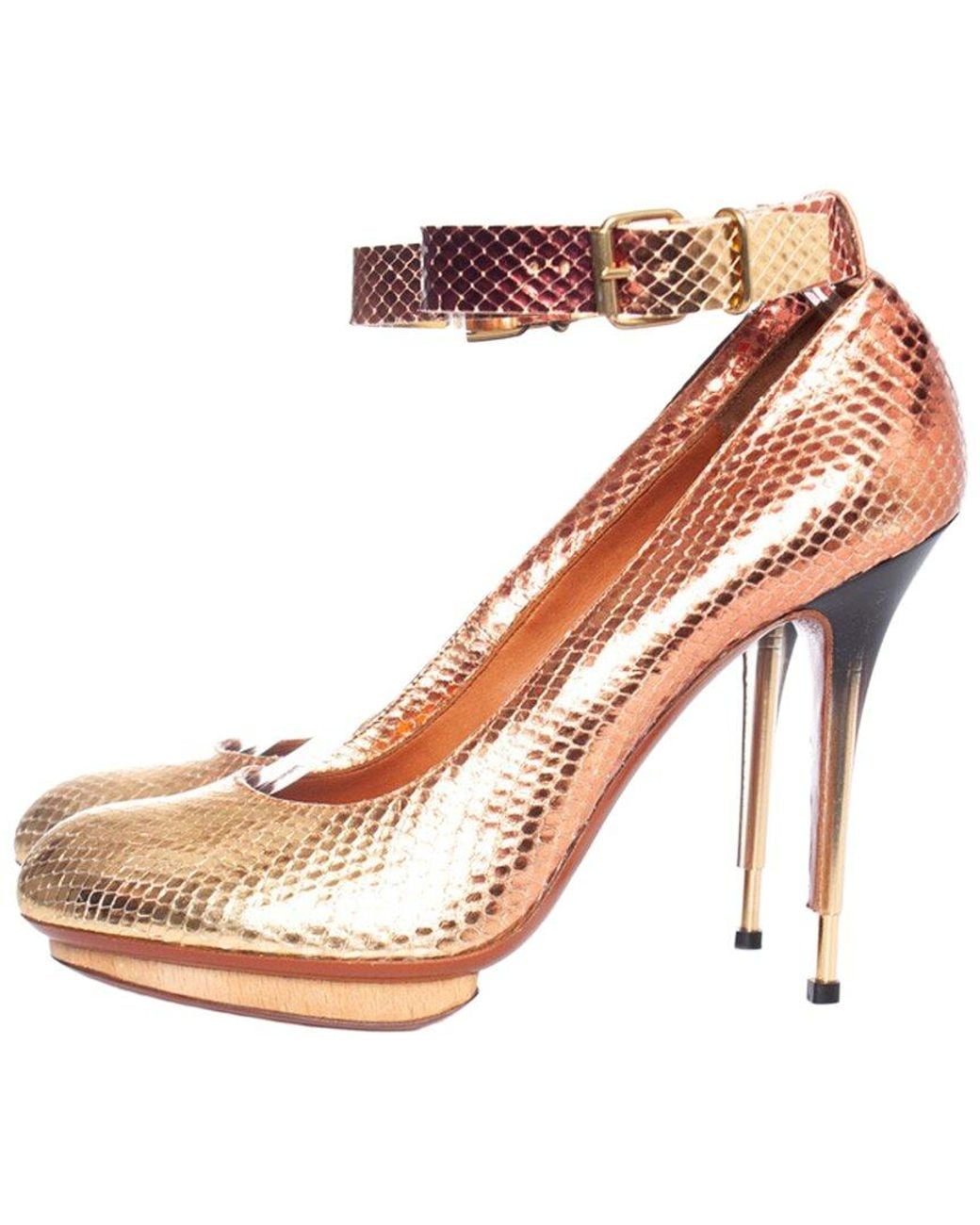 Lanvin Brown Leather Ankle Strap Pump (Authentic Pre-Loved)