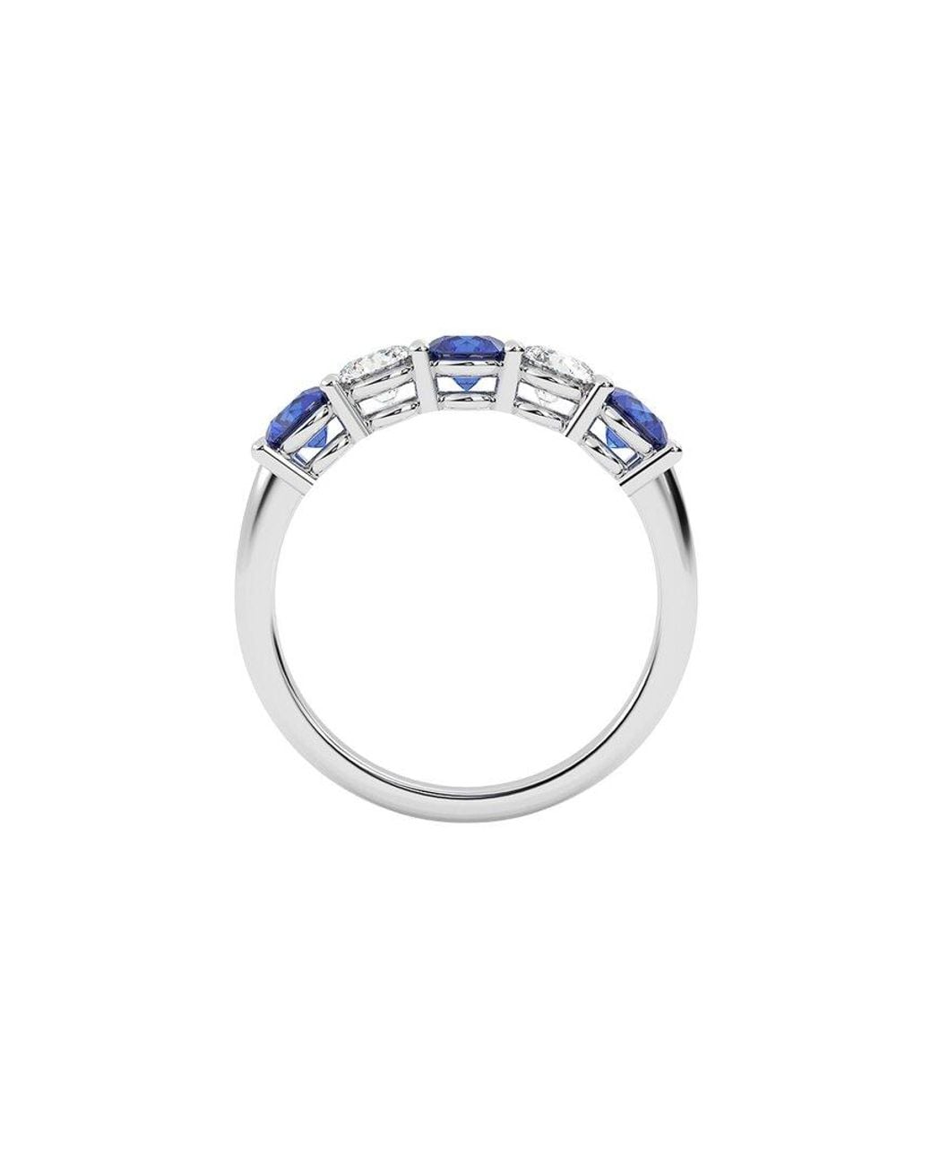 VOWE Blue 14K 3.00 Ct. Tw. Lab-Grown Diamond & Lab-Grown Sapphire Ring