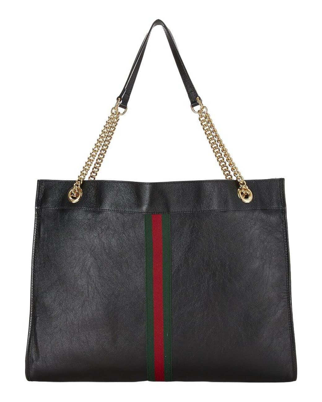 Gucci Black Leather Rajah Tote (Authentic Pre-Loved)