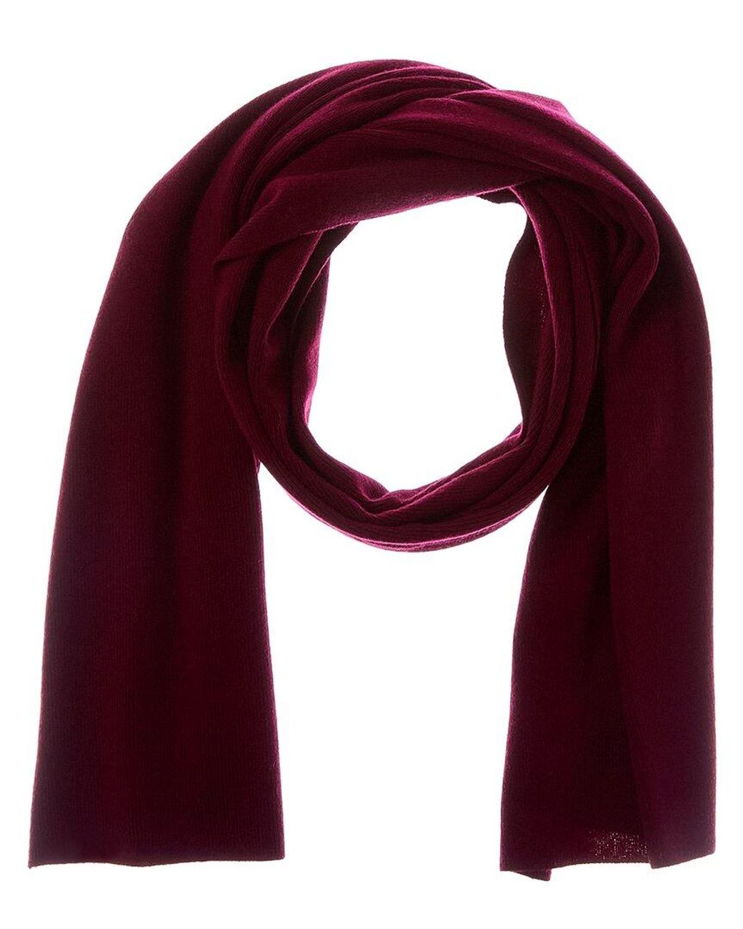 Sofiacashmere Purple Sofiacashmere Full Needle Rib Wool & Cashmere-Blend Scarf