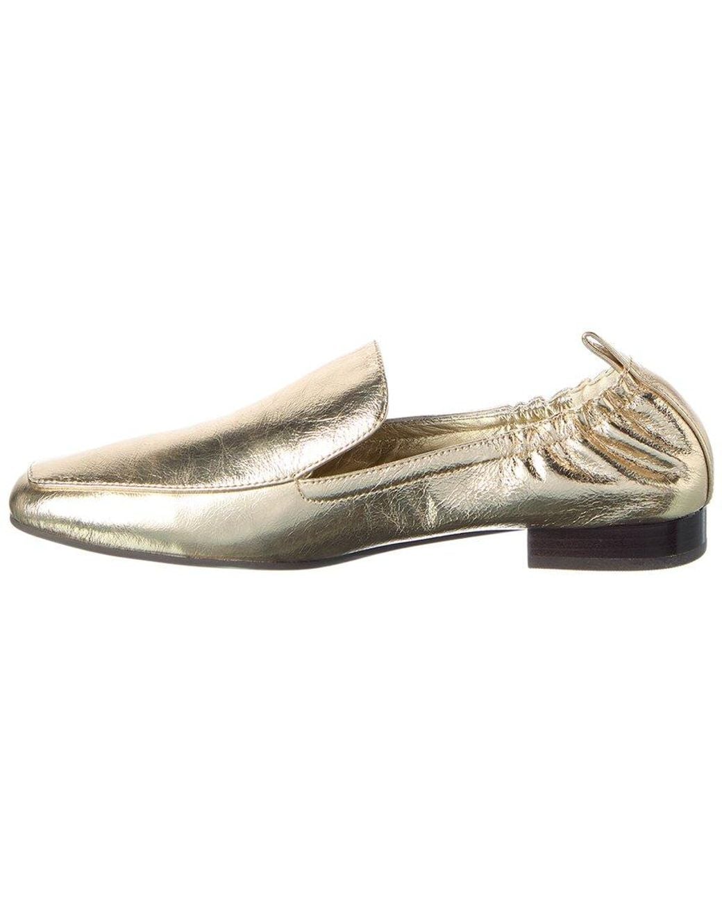 Tory Burch White Kira Elastic Leather Loafer