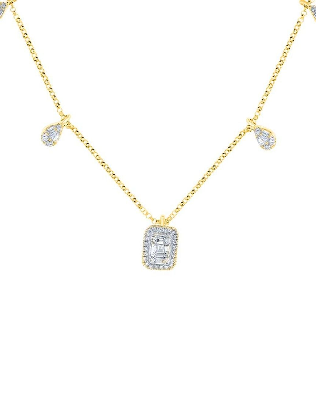 Diana M Metallic Fine Jewelry 14k Rose Gold 0.42 Ct. Tw. Diamond Necklace