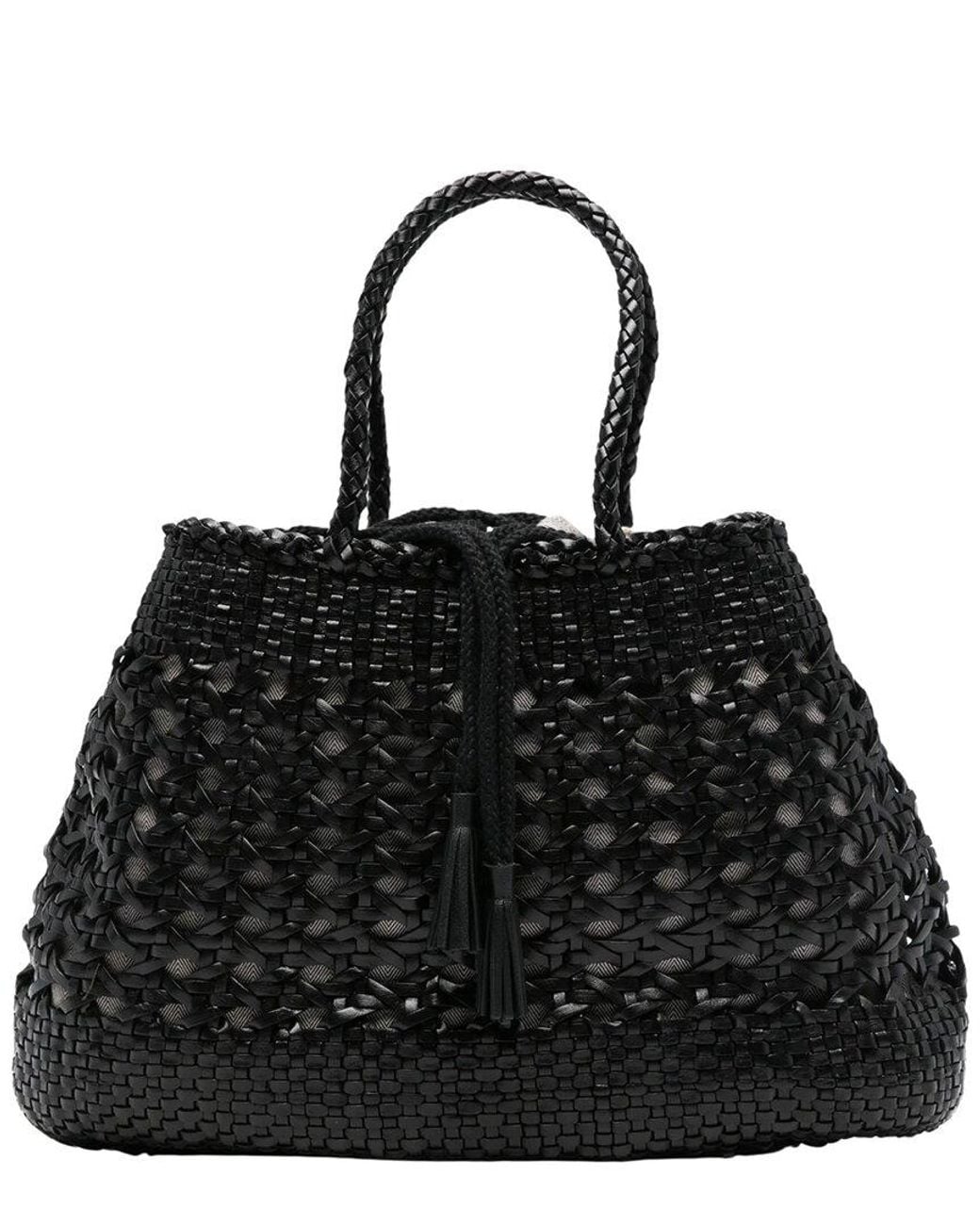 Dragon Diffusion Black Santa Cano Leather Tote