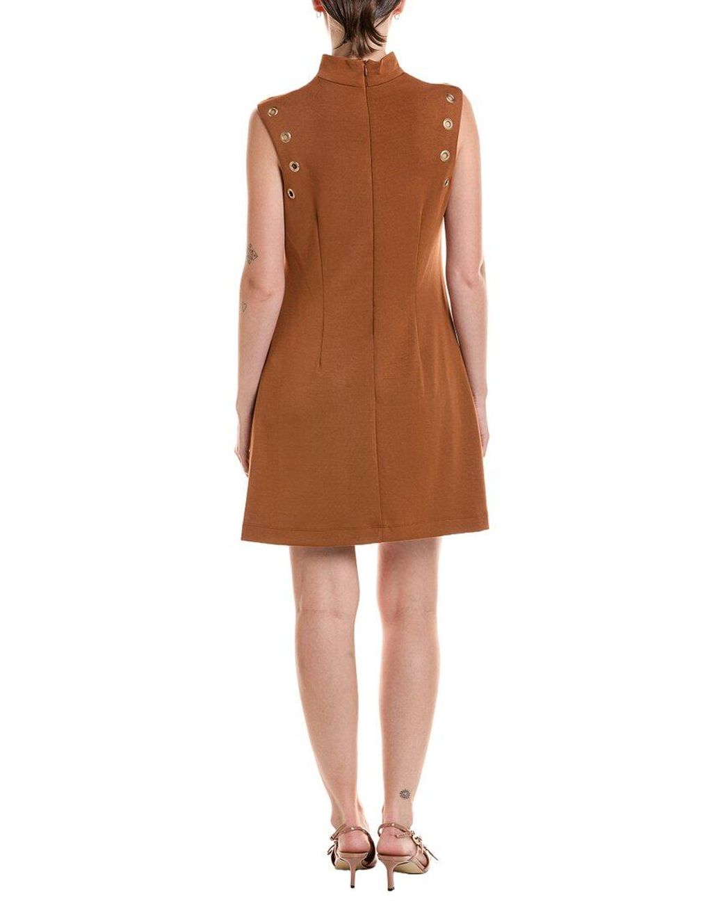 Taylor Brown Mock Neck Mini Dress