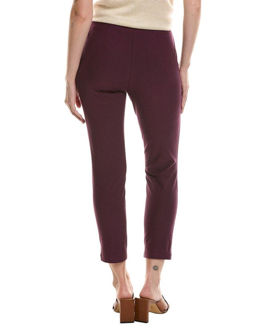 Eileen Fisher Purple Petite Slim Ankle Pant