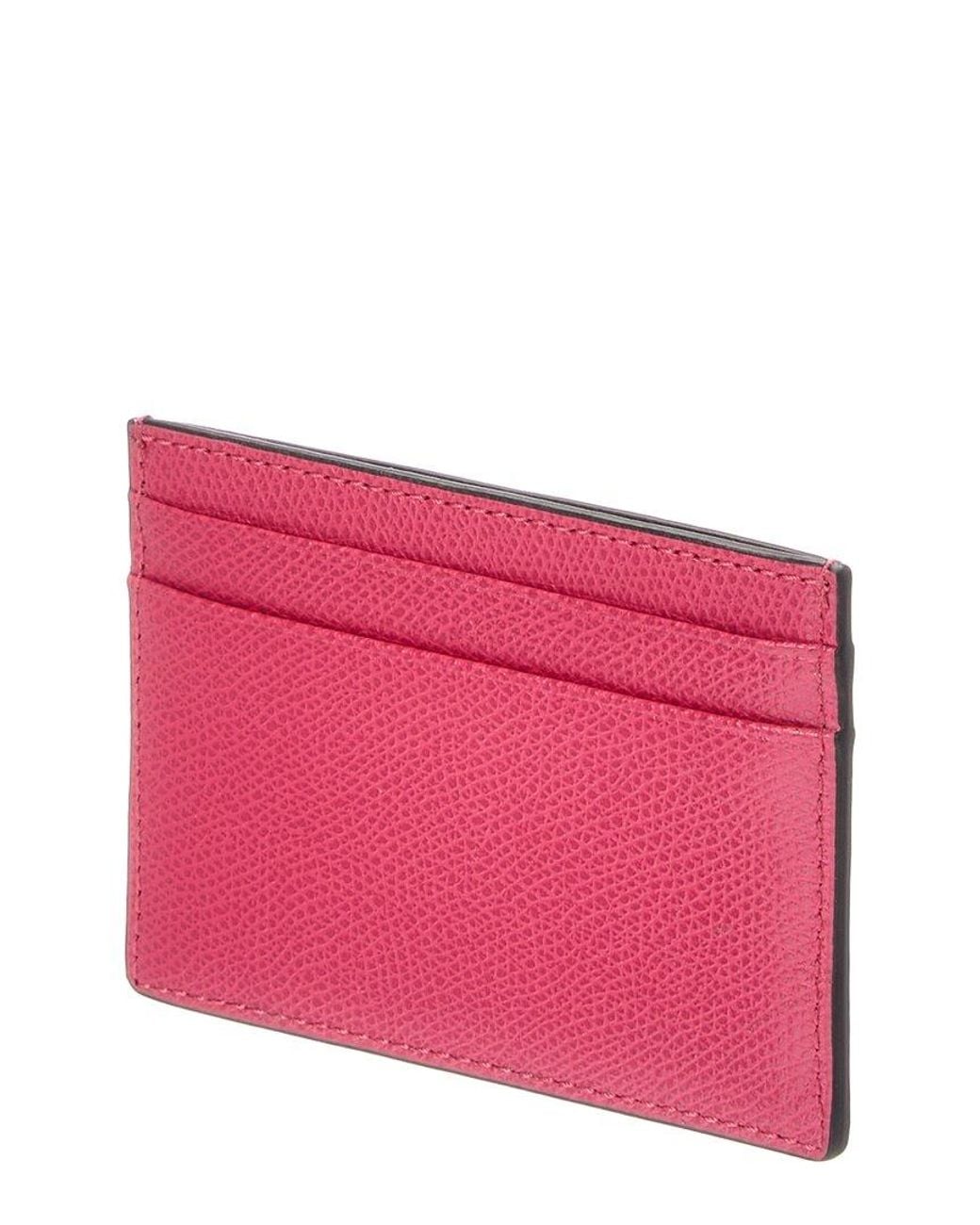 Furla Pink Camelia Leather Card Case