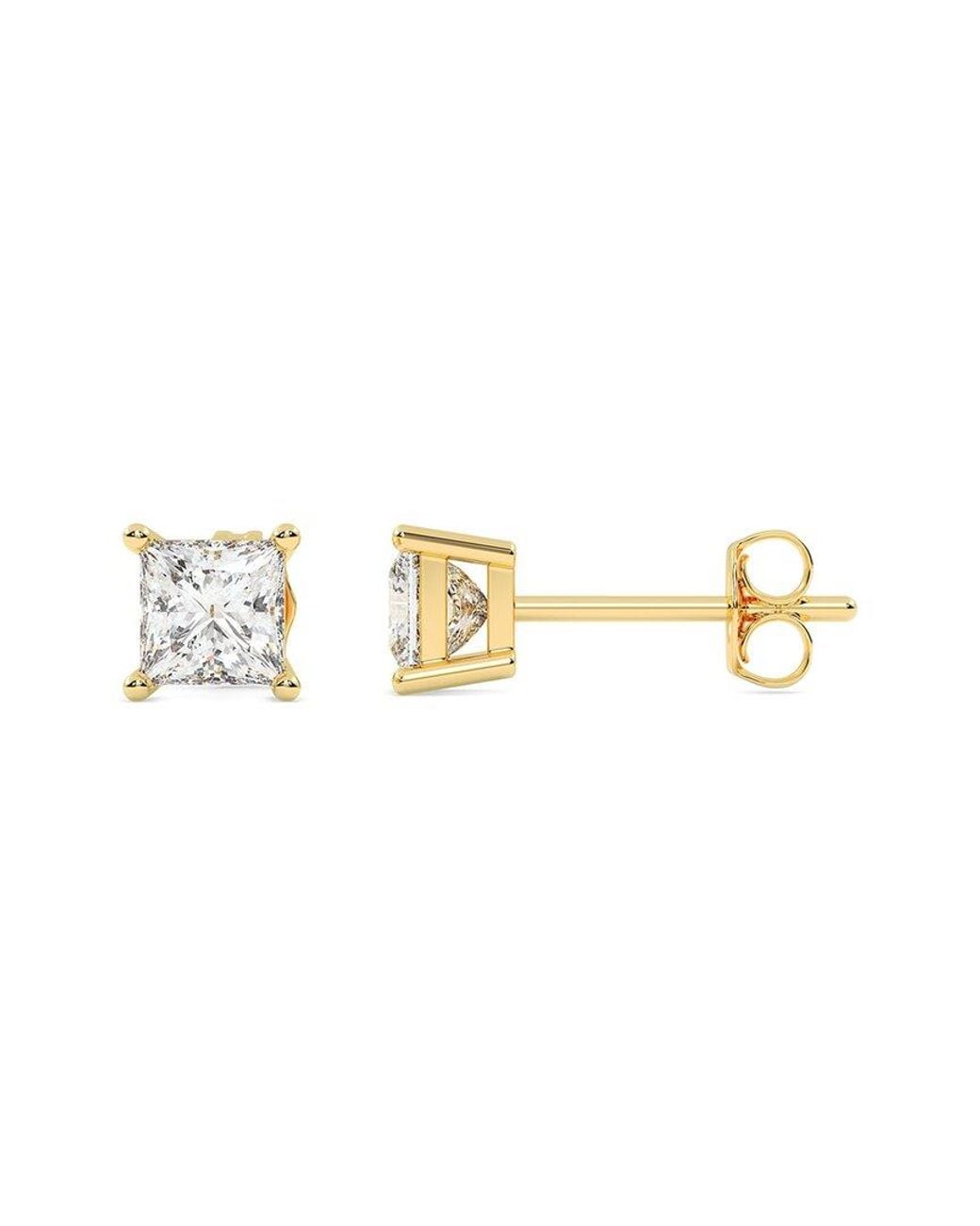 Lab Grown Diamonds Metallic 14K 0.50 Ct. Tw. Lab-Grown Diamond Earrings