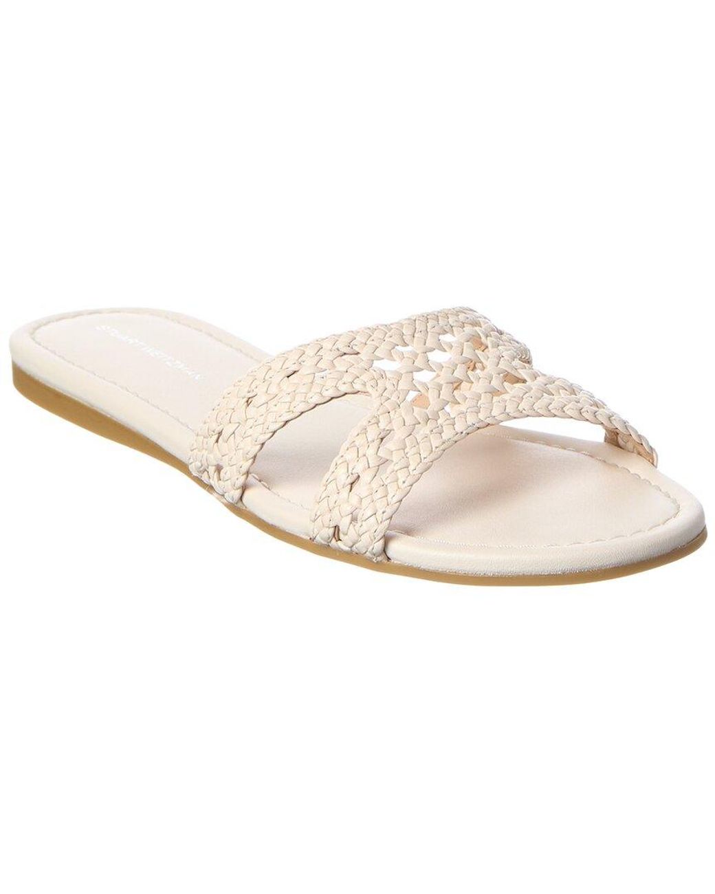 Stuart Weitzman White Briar Leather Sandal