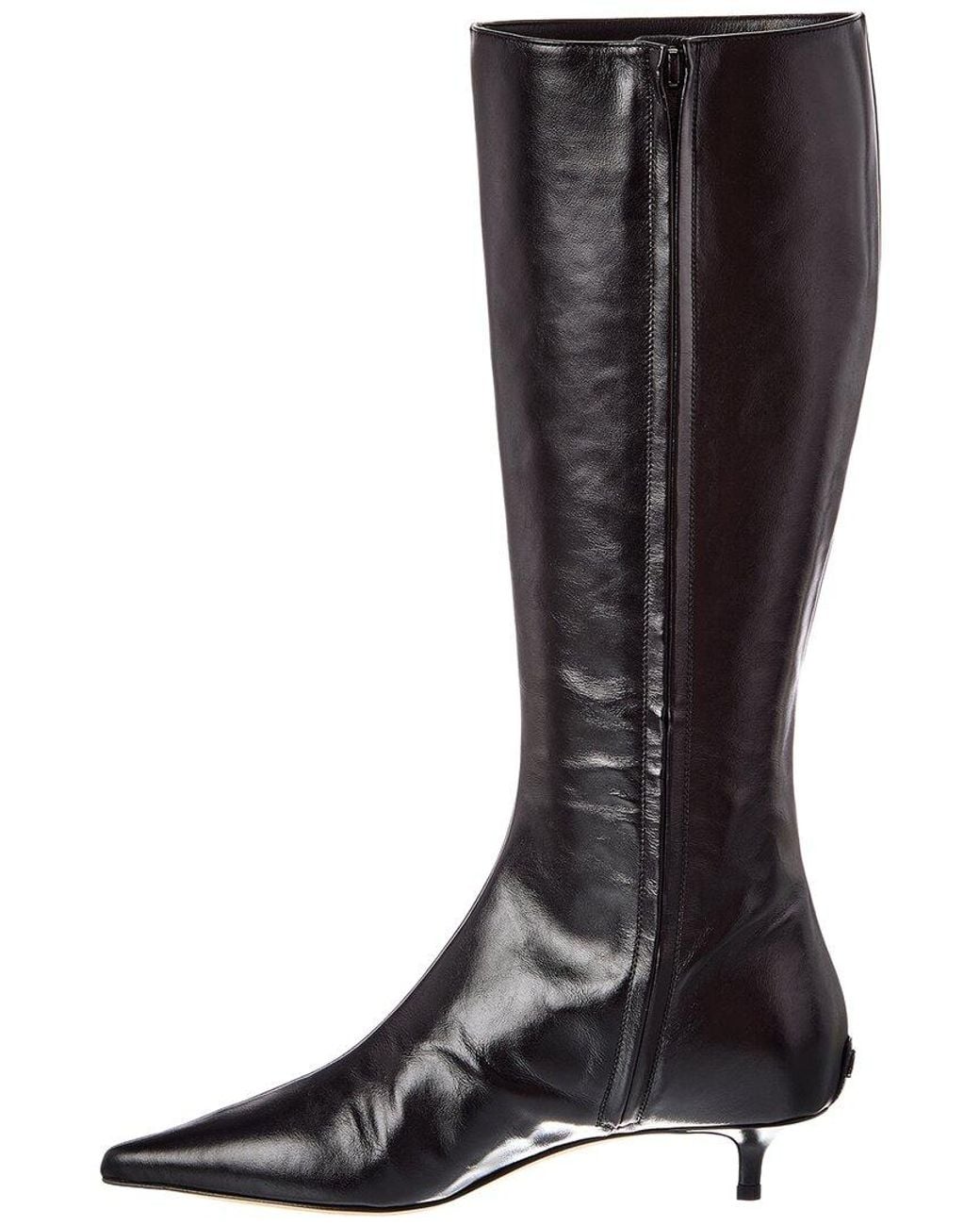 Jimmy Choo Black Amis 35 Leather Knee-High Boot