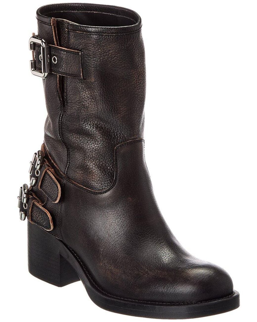 Chloé Black Dakota Leather Bootie
