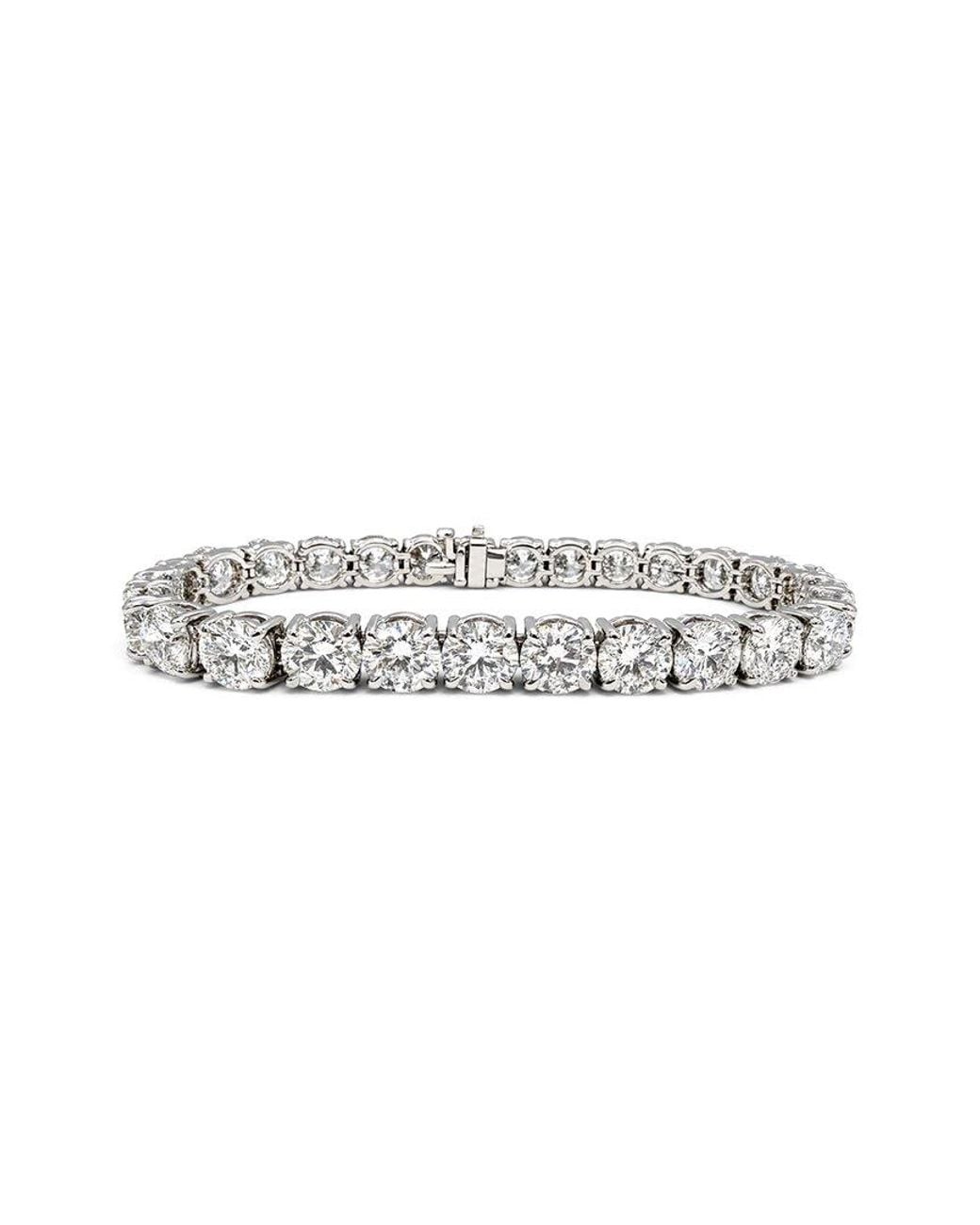 Prince Diamond & Jewelry White 14K 26.00 Ct. Tw. Lab-Grown Diamond Tennis Bracelet
