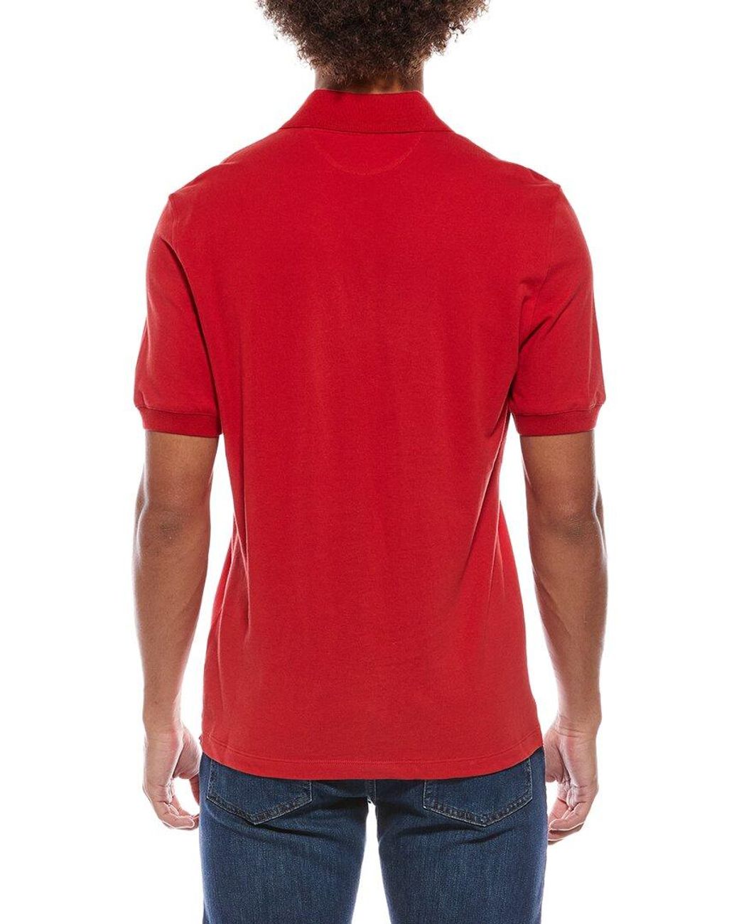 Brunello Cucinelli Red Polo Shirt for men