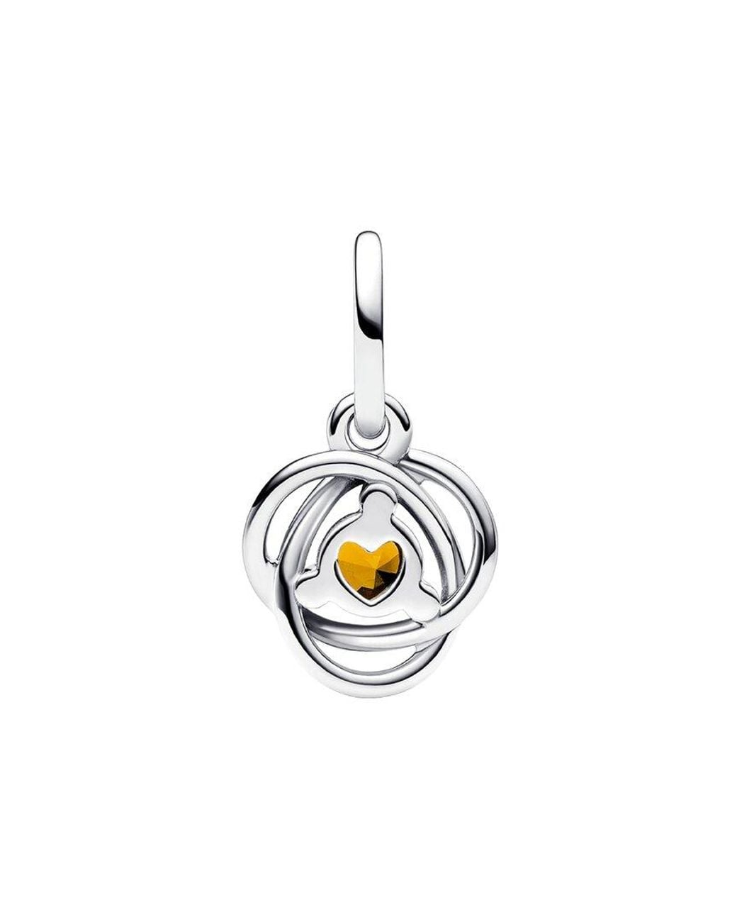 Pandora White Moments Cz Honey Eternity Circle Dangle Charm