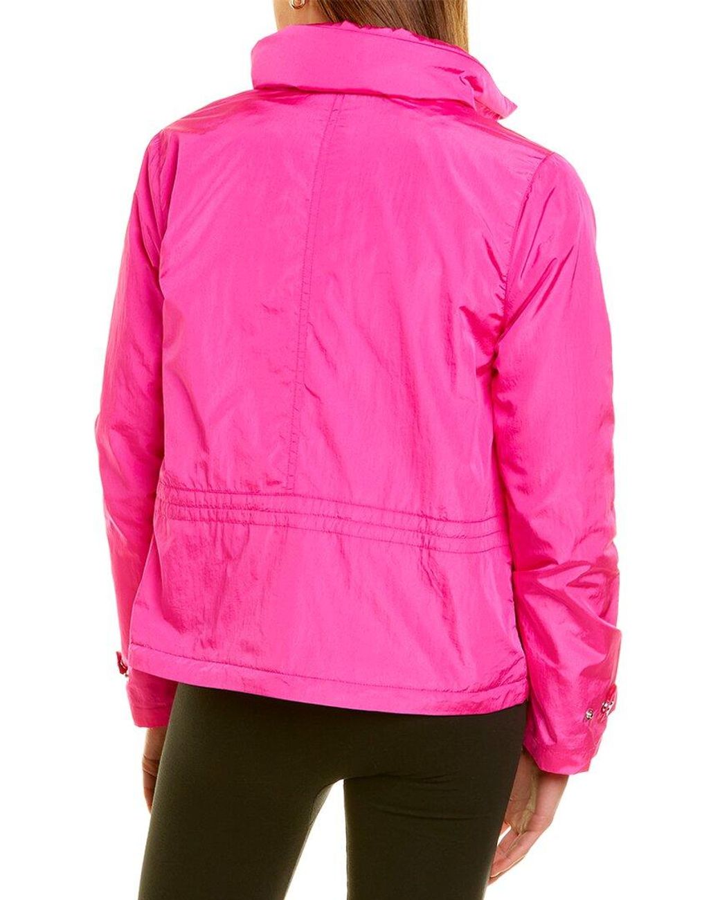 Via Spiga Packable Rain Jacket in Pink 