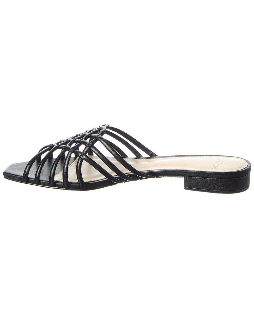 Alexandre Birman Black Linda Tresse Leather Sandal