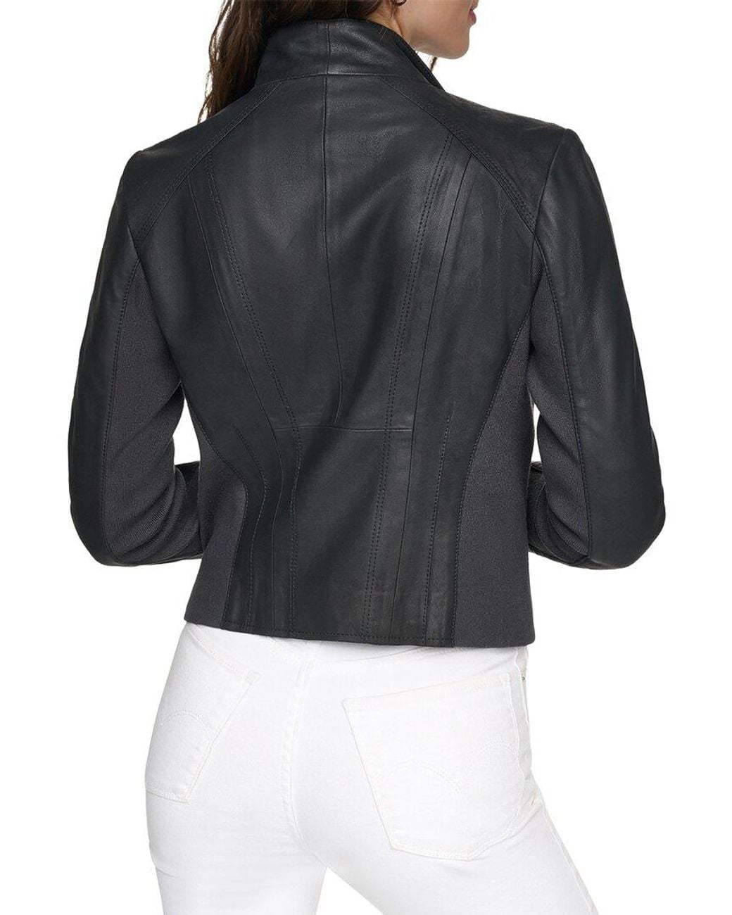 Andrew Marc Black Felix Leather Coat