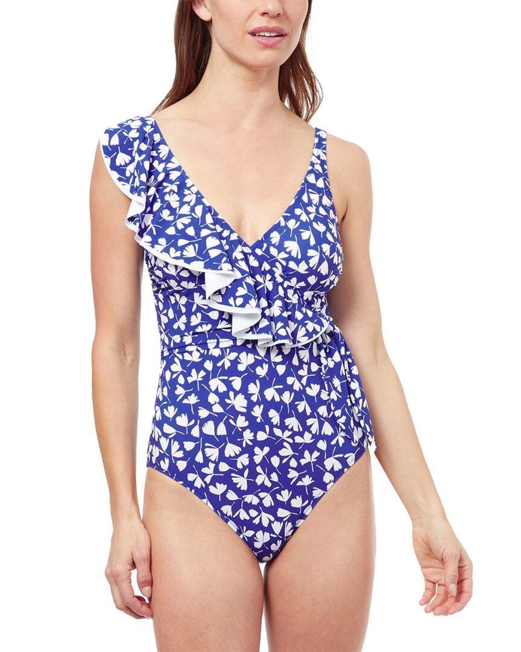 Gottex Blue Summertime V Neck One-piece