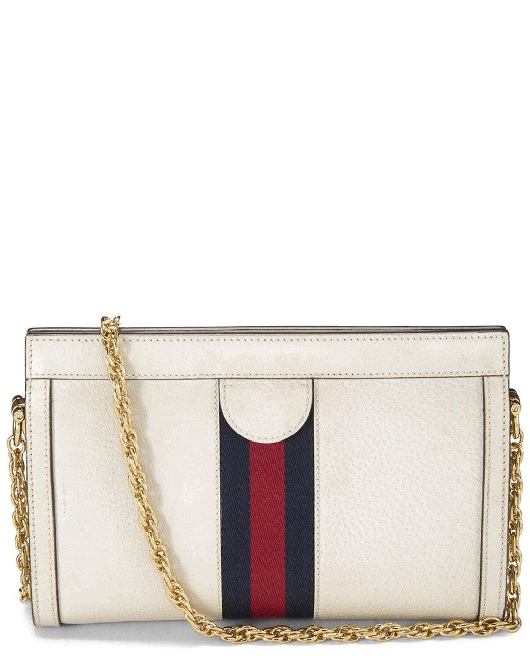 Gucci Gray Leather Ophidia Shoulder Small (Authentic Pre-Loved)