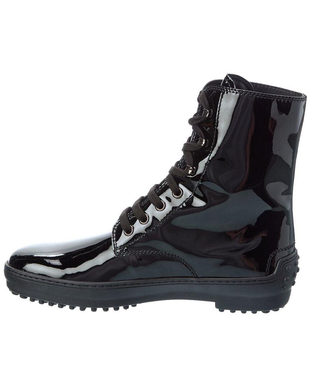 Tod's Black Patent Boot
