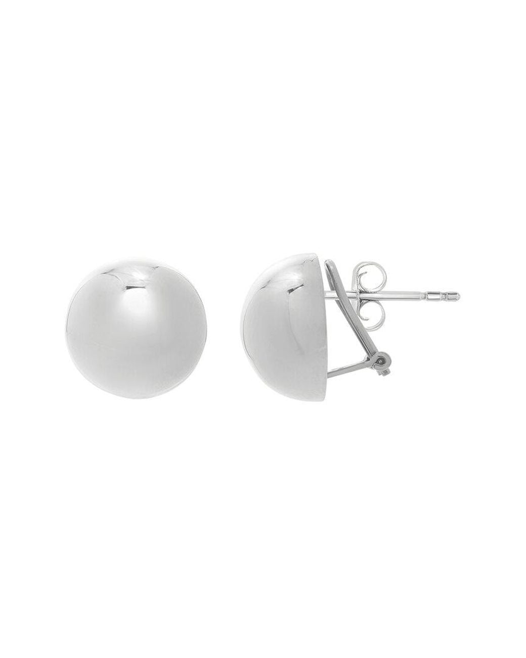 Italian Silver White Studs