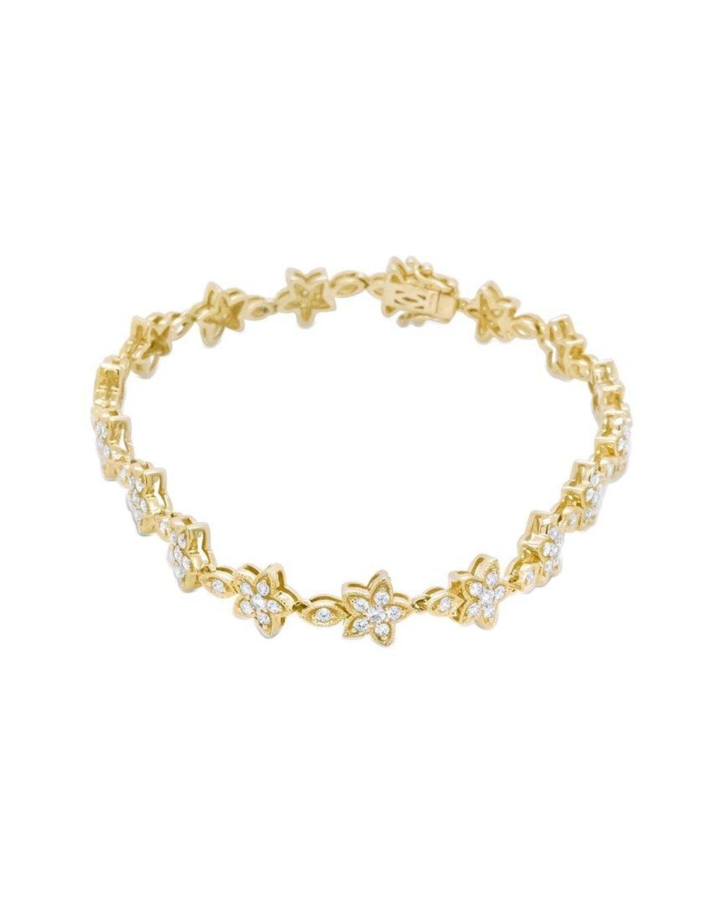 Haus of Brilliance Metallic 14K 1.20 Ct. Tw. Diamond Link Bracelet