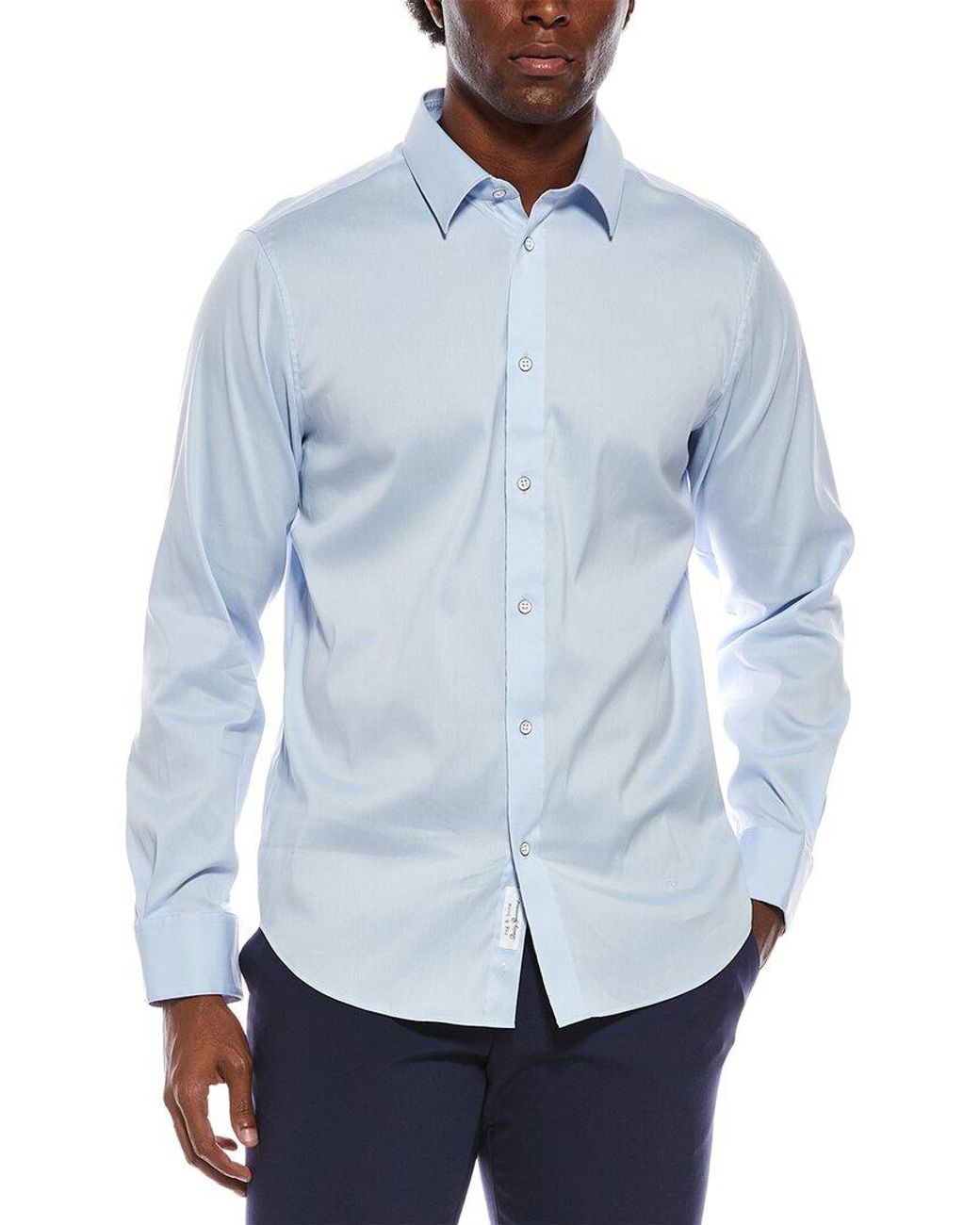 Rag & Bone Blue Patrick Poplin Shirt for men