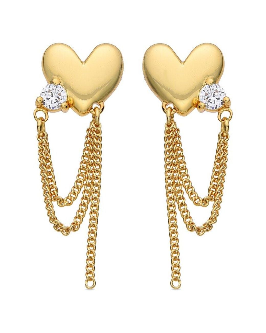Eye Candy LA Metallic Cz Drop Earring